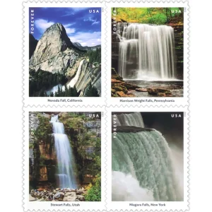 Forever Stamps 2023 Waterfalls – Scenic Nature Series, First-Class Postage