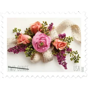 NOT Forever Stamp-Two-Ounce Stamps 2020 Garden Corsage – Wedding Mail, First-Class Rate