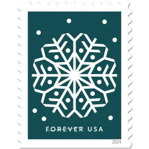Forever Stamps 2024 Holiday Snowflake – Winter Celebration, First-Class Postage