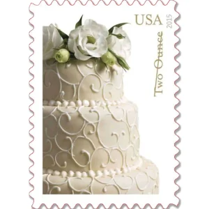 NOT Forever Stamp-First Class Stamps 2014 Wedding Cake – Wedding Invitation, 70¢ Postage